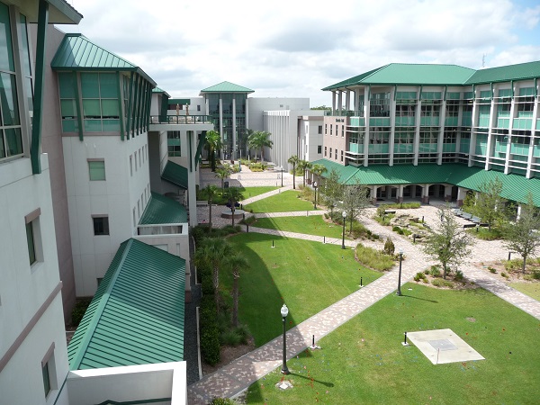The center of Florida Gulf Coast University's campus.